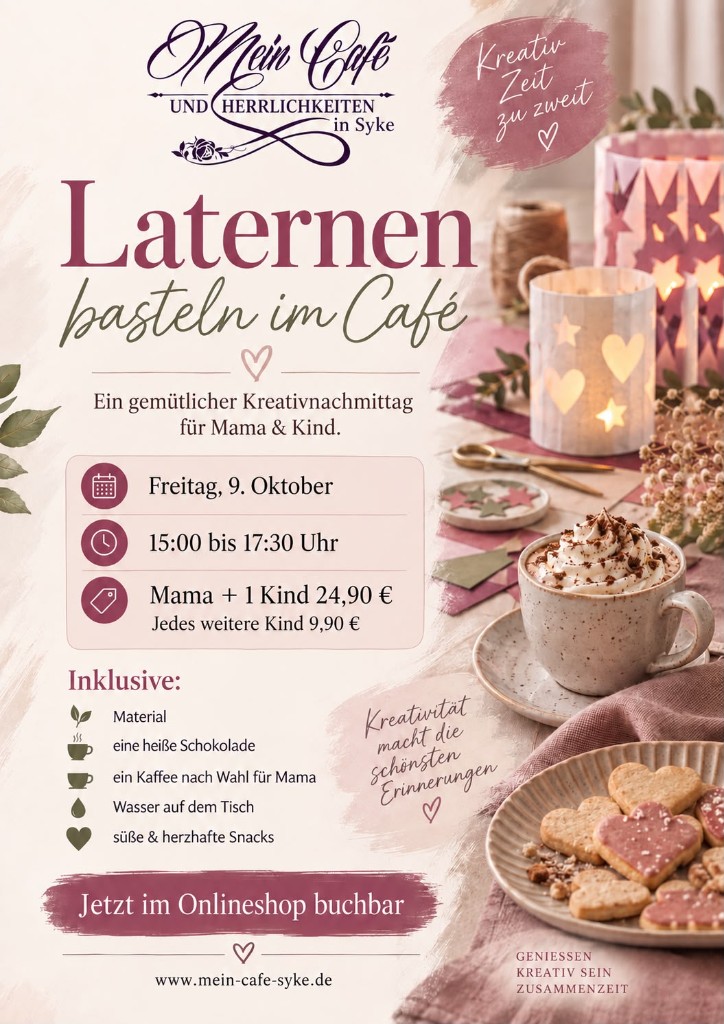 Laternen basteln im Café